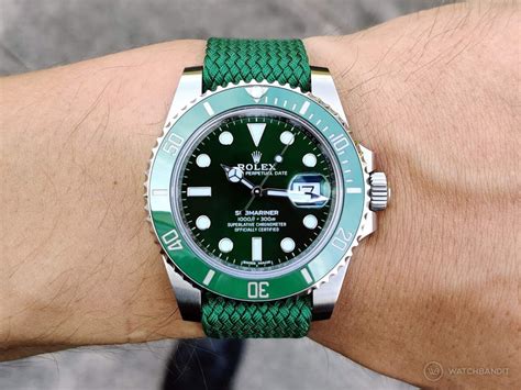 rolex submariner green rubber strap|best straps for rolex submariner.